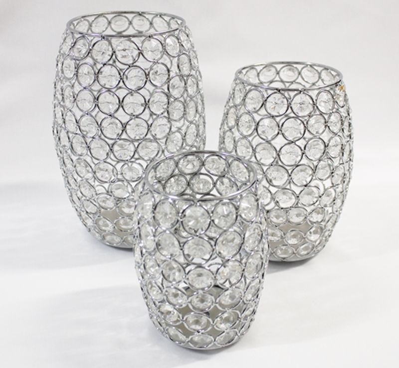 - - Kauf Event Set 3er Teelichthalter Vase Crystal